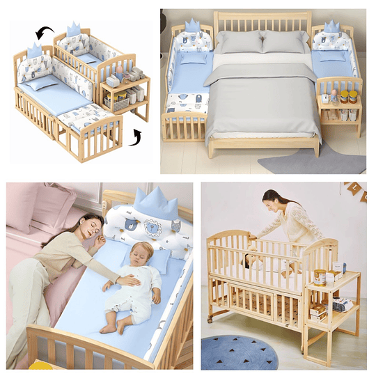 Cuna Evolutiva Madera 5 En 1 - Preventa 16 de Marzo