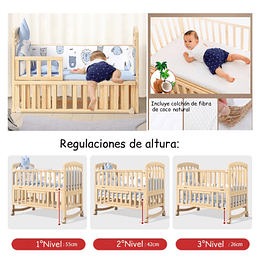 Cuna Evolutiva Madera 5 En 1 - Preventa 16 de Marzo