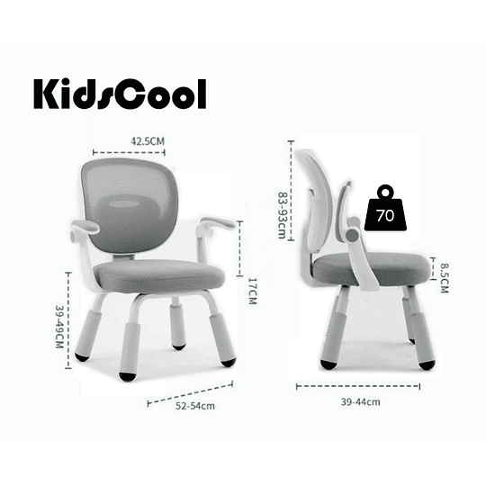 Silla Escritorio Ergonomica Infantil Gris - Preventa 16 de Marzo