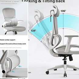 Silla De Escritorio Ergonómica Gris- Preventa 16 de Marzo