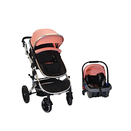 Coche Travel Lux 3 En 1 Kidscool Rosado - Retiro Express