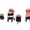 Coche Travel Lux 3 En 1 Kidscool Rosado - Retiro Express