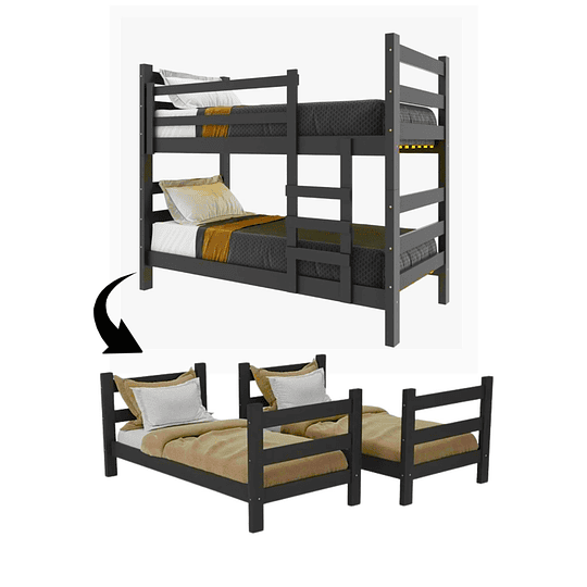 Camarote Essenciale Cr Negro C/Escalera