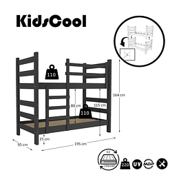 Camarote Essenciale Cr Negro C/Escalera