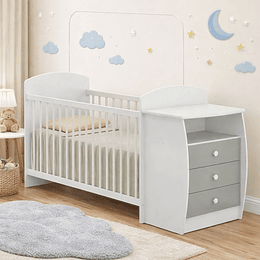 Cuna con Mudador Bambini Gris