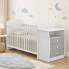 Cuna con Mudador Bambini Gris