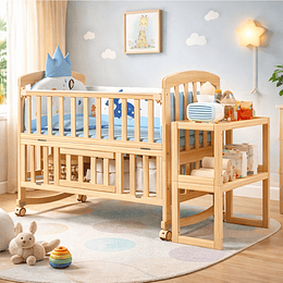 Cuna Evolutiva Madera 5 En 1 - Preventa 16 de Marzo