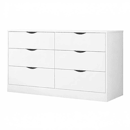 Comoda 6 Cajones Pisa Blanco