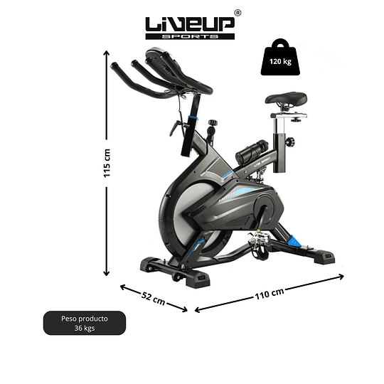 Bicicleta Spinning Magnetica 8kg Negra