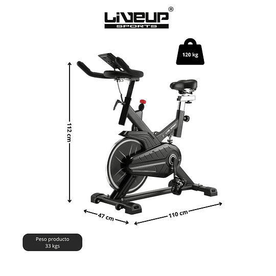 Bicicleta Spinning Magnetica 8kg Negra