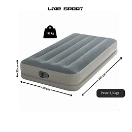 Cama Inflable Electrica Gris Usb 1 Pl 