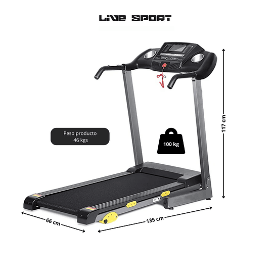 Caminadora Electrica 1.2Hp 3 Niveles Trainner