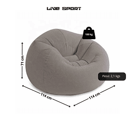 Sillon Puffy Gris Inflable