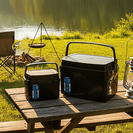 Set cooler Camp 2 piezas negro 12L Y 5L
