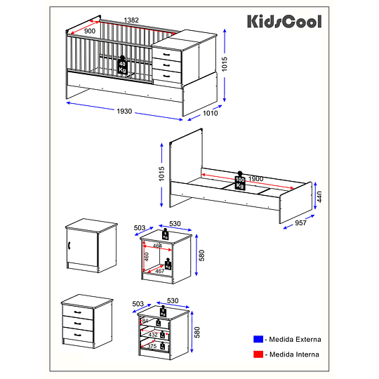 Retiro Express - Cuna multi etapas Kippi Blanca