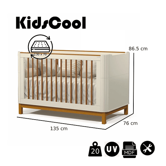 Retiro Express - Cuna Flow 3 Funciones Beige Eco Wood