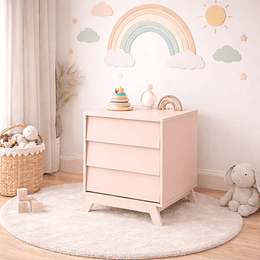 Cuna 3 En 1 Noah Rosado Opaco