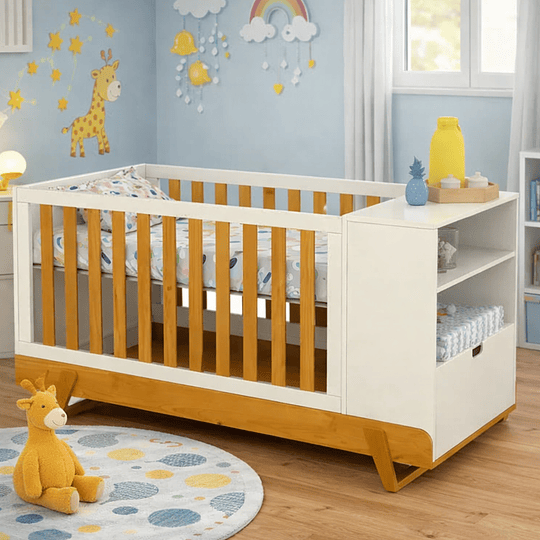 Cuna Maxx Miel Beige Eco Wood Multifunción