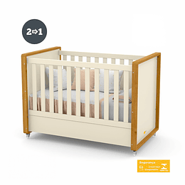 Cuna Tutto 2 Funciones Beige Caramelo