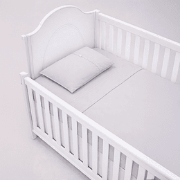 Juego de sabanas 100% algodón para cuna Gris