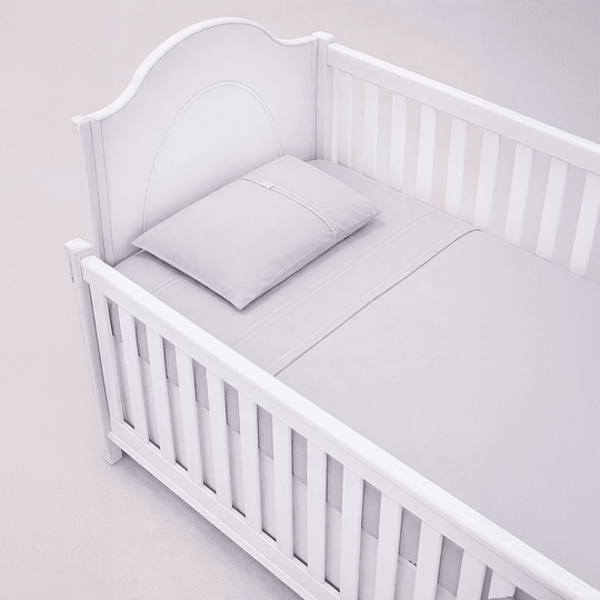 Juego de sabanas 100% algodón para cuna Gris