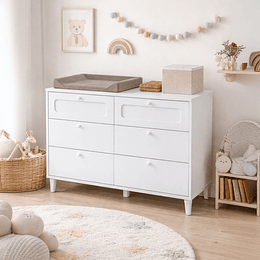 Comoda 6 Cajones Blanca