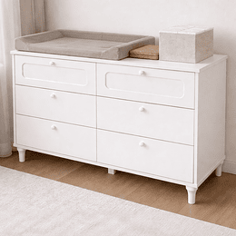 Comoda 6 Cajones Blanca