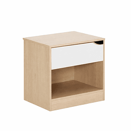 Velador 1 Cajon Compaq Blanco