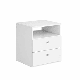 Velador 2 cajones Amore blanco