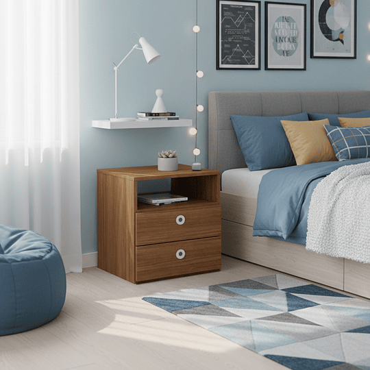 Velador 2 cajones Amore Café