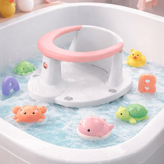Asiento Para Baño De Bebe Rosado