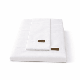 Juego Sabanas Cuna Blanco 100% Algodón