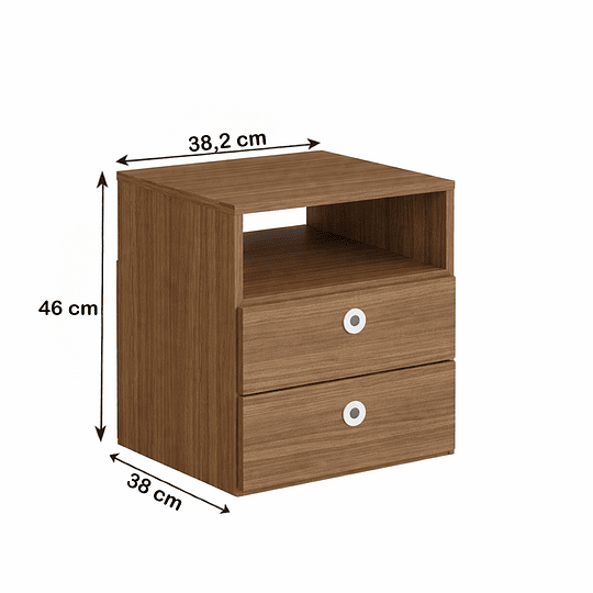 Velador 2 cajones Amore Café