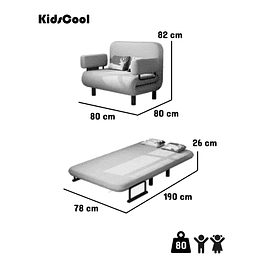 Retiro Express - Sofa Mini Cama Infantil Gris