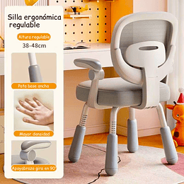 Retiro Express - Silla Escritorio Ergonomica Infantil Gris - Preventa 16 de Marzo