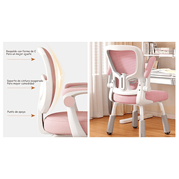Retiro Express - Silla Escritorio Ergonomica Infantil Rosada - Preventa 16 de Marzo
