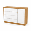 Comoda Tutto Con Puerta Blanca Caramelo