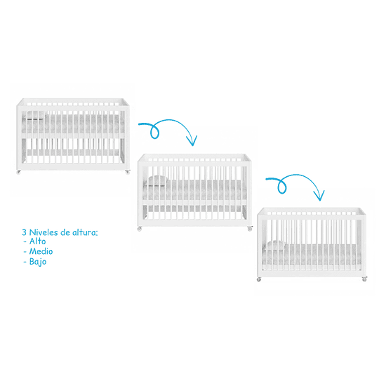 Cuna Antirreflujo 3 en 1 Lion Blanca Kidscool - Preventa 16 de Abril