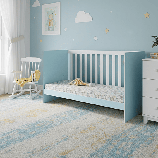 Cuna New 3 Funciones Celeste 