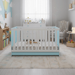 Cuna New 3 Funciones Celeste 