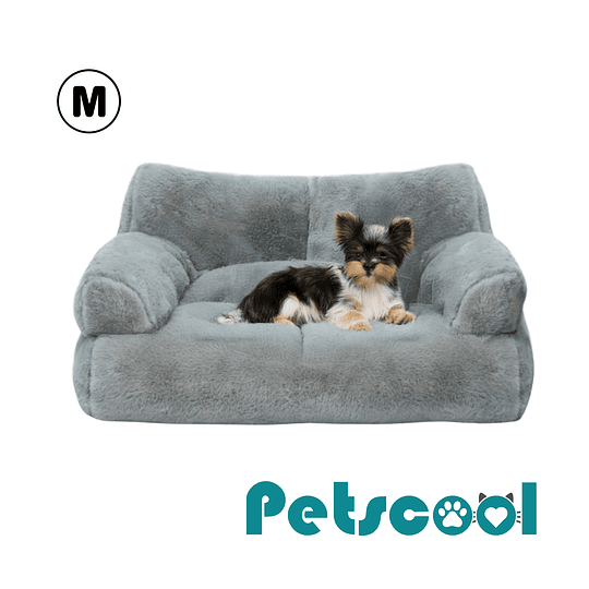 Cama Sofá Relajante Mascotas PetsCool M Gris-Lavable y Ortopédica 