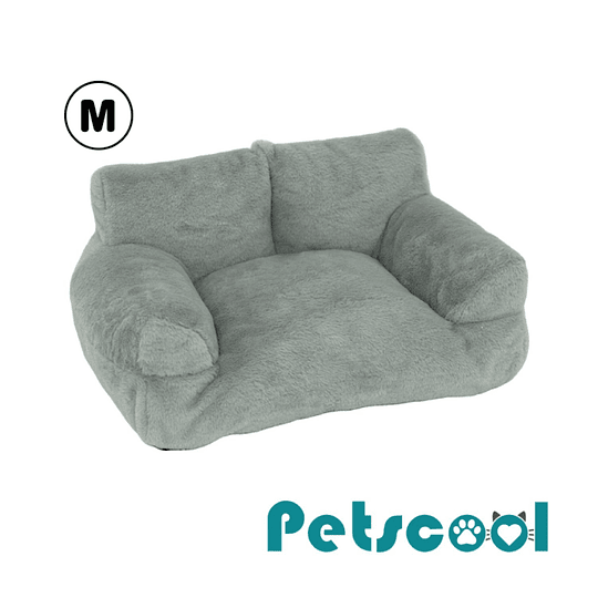 Cama Sofá Relajante Mascotas PetsCool M Gris-Lavable y Ortopédica 