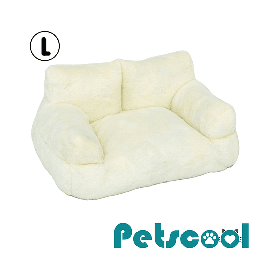 Cama Sofá Relajante Mascotas PetsCool L Beige-Lavable y Ortopédica 