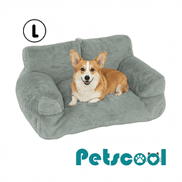 Cama Sofá Relajante Mascotas PetsCool L Gris Lavable y Ortopédica