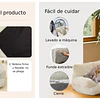 Cama Sofá Relajante Mascotas PetsCool XL Beige Lavable y Ortopédica 