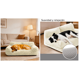 Cama Sofá Relajante Mascotas PetsCool XL Beige Lavable y Ortopédica 