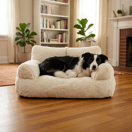 Cama Sofá Relajante Mascotas PetsCool XL Beige Lavable y Ortopédica 