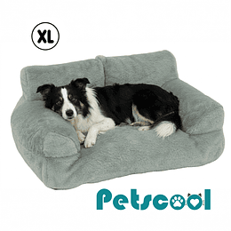 Cama Sofá Relajante Mascotas PetsCool XL Gris Lavable y Ortopédica 