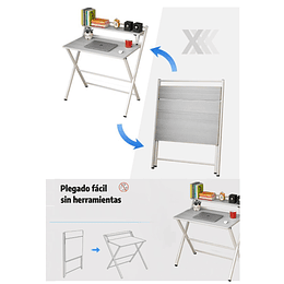 Escritorio Plegable Home Office Gris Be Design Sin Armado