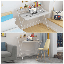 Escritorio Plegable Home Office Gris Be Design Sin Armado